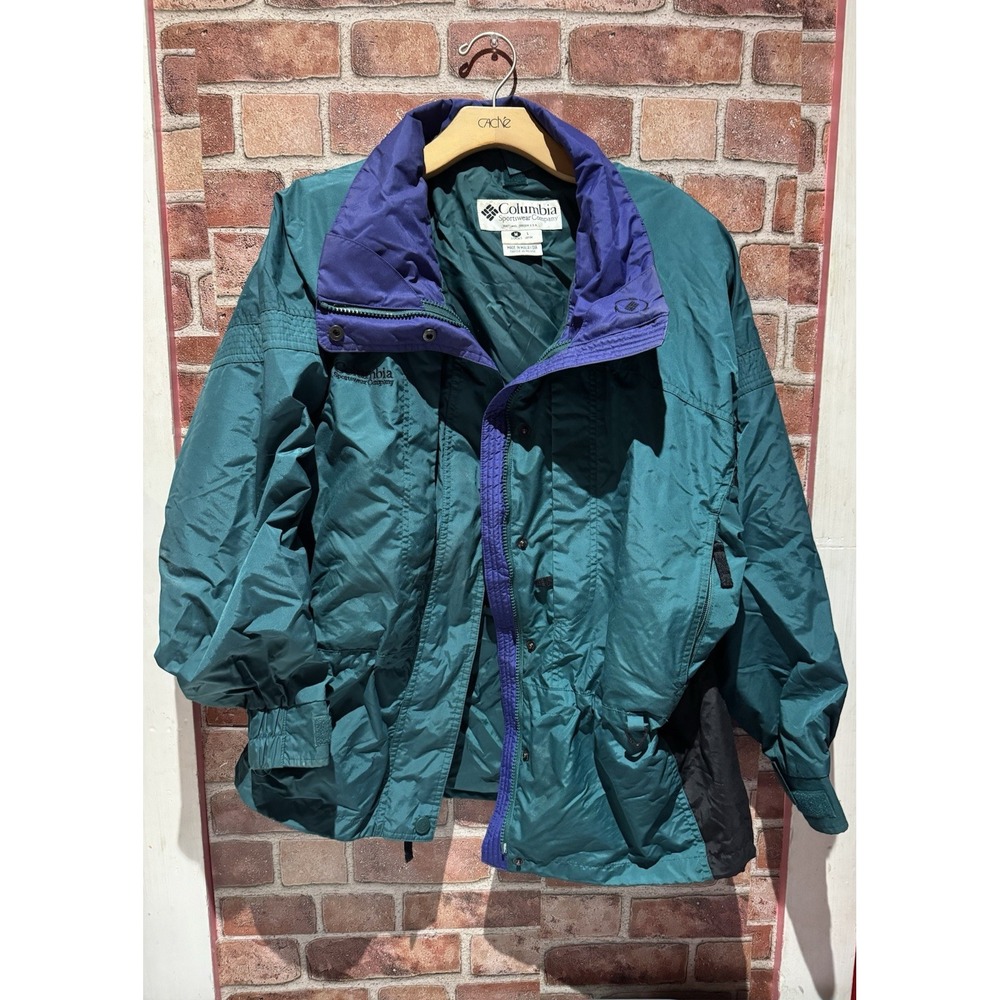 Vintage Columbia Sportswear Co. Windbreaker Women's Size L MultiColor Zip&Button